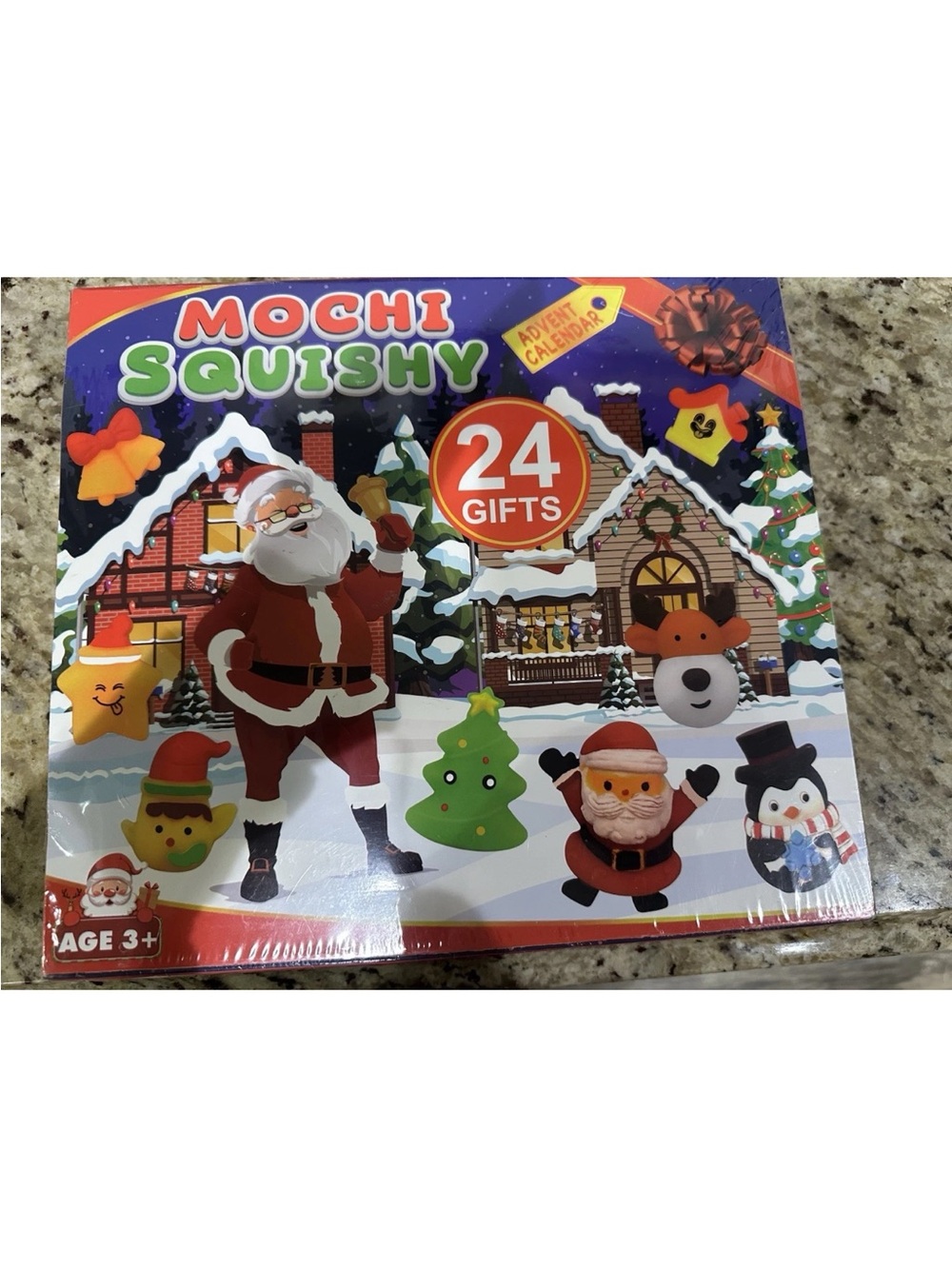 Holiday Advent Calendar 24 pcs mochi squishy kids squish toy